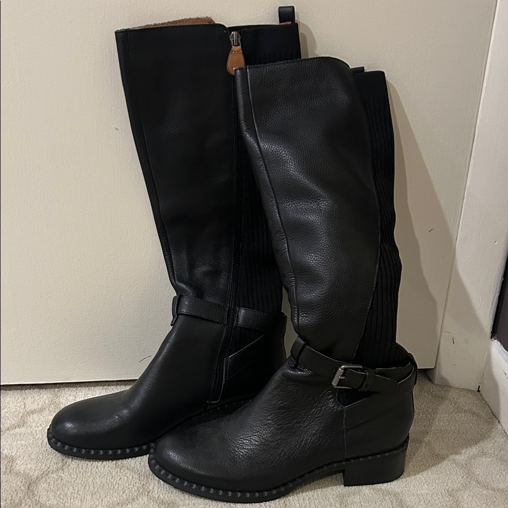 Kenneth Cole Black Over the Knee Boots